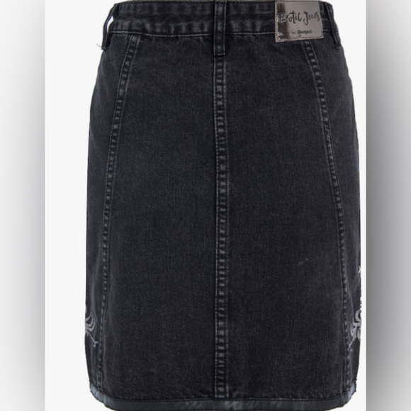 DESIGUAL black wash denim skirt size 28 (US8) - Picture 6 of 15